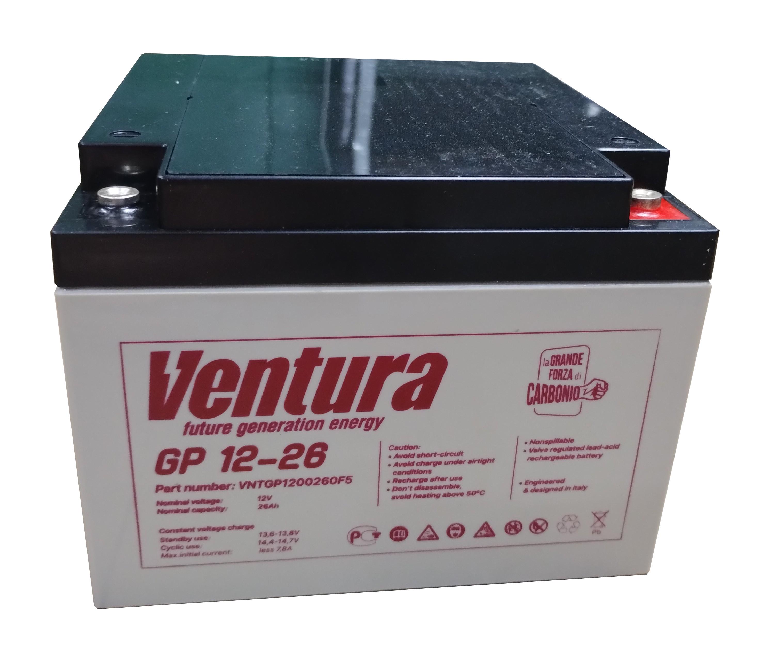 Акумулятор свинцово-кислотний AGM VENTURA GP 12-26 12 V 26 Ah Чорний (12118451)